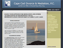 Tablet Screenshot of capecoddivorcemediation.com